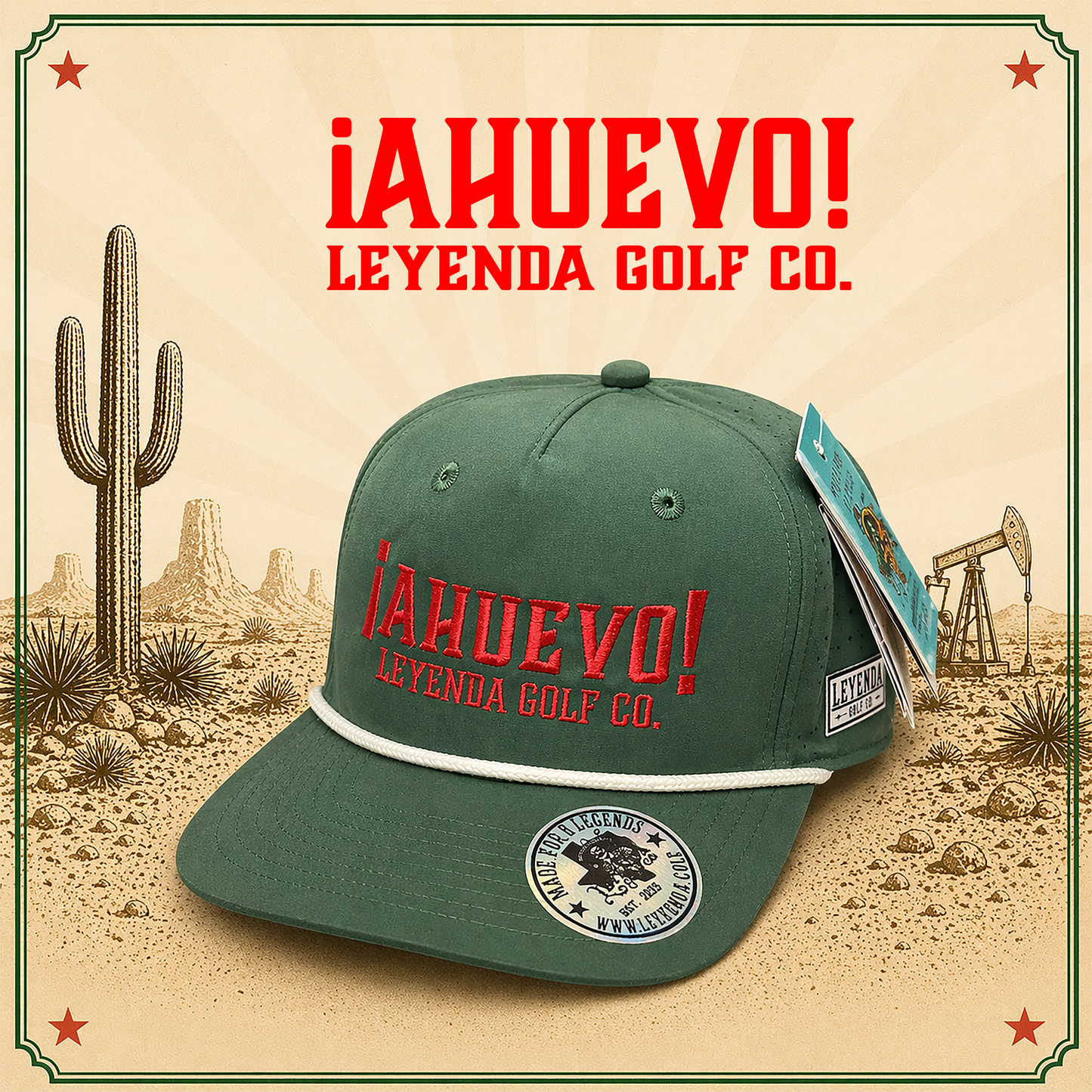 Leyenda- ¡AHUEVO! Performance Rope Cap