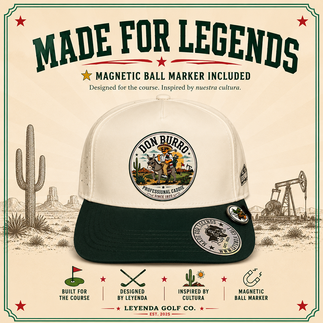 Don Burro Professional Caddie Performance Snapback – Cream / Green