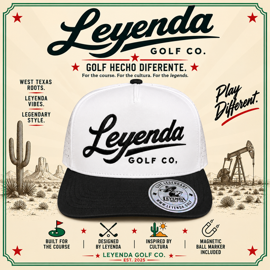 The OG Leyenda Script Snapback – Black & White | Leyenda Golf Co.